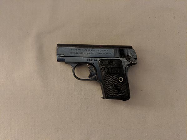 size of handguns: pocket pistol .25 ACP