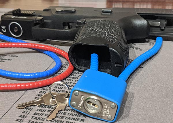 how to use a pistol cable lock - and other security options