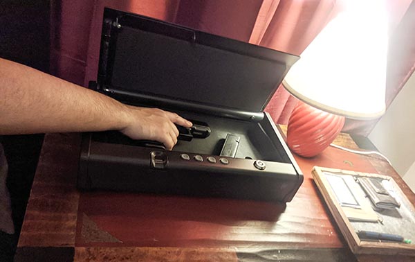 best bedside gun safe - mechanical safes and biometric safes