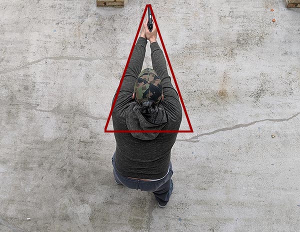 concealed carry exam question: isosceles shooting stance detail