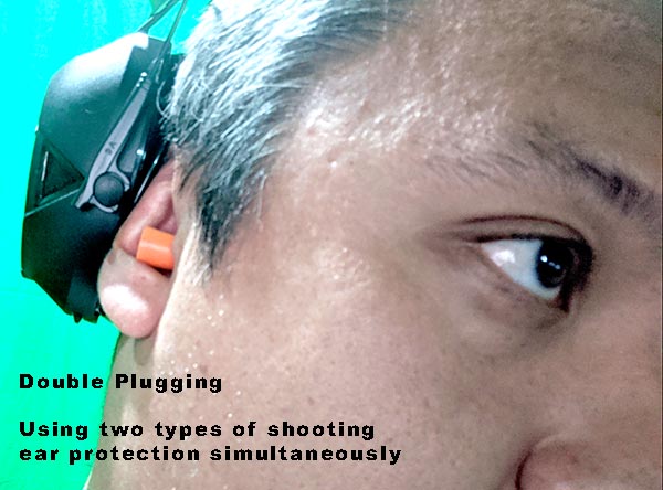 double plugging shooting ear protection method