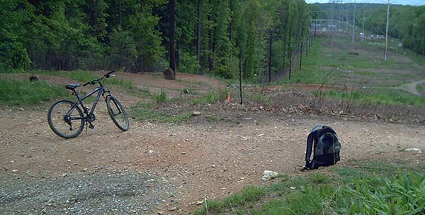 concealed carry while biking - mountain bike and backpack