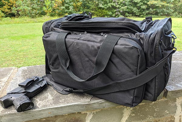 osage river tactical range bag - product feature with pistol
