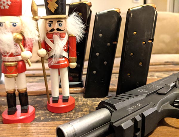 toy soldiers and pistol magazines - spare mags make a great stocking stuffer
