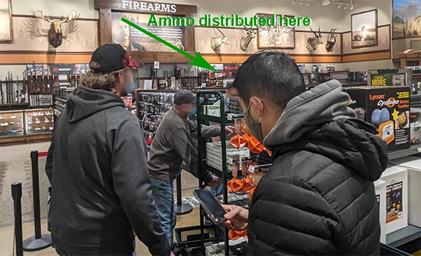 ammo found at major retailer - waiting in line because of ammo limits