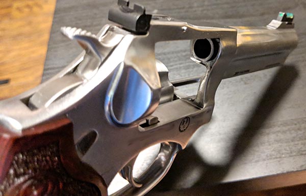revolver with cylinder ejected
