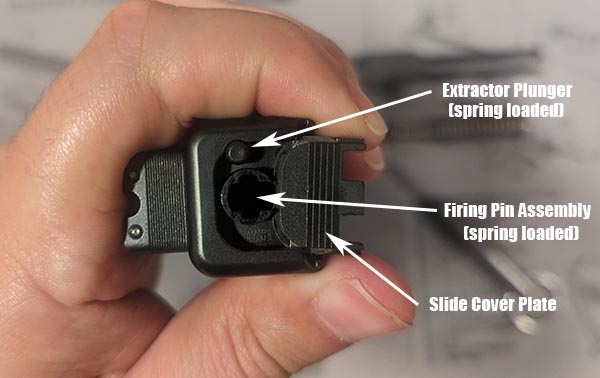 take apart Glock Slide - remove cover plate